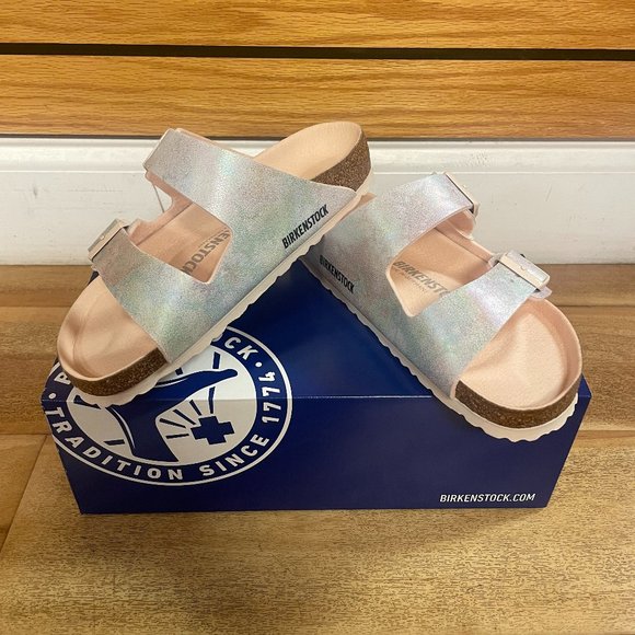 Birkenstock Arizona Iridescent Light Rose - Picture 1 of 3